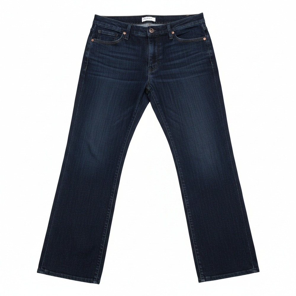 Lee Jean Women 16 Short Blue Denim Classic Fit Straight Leg At The Waist Stretch